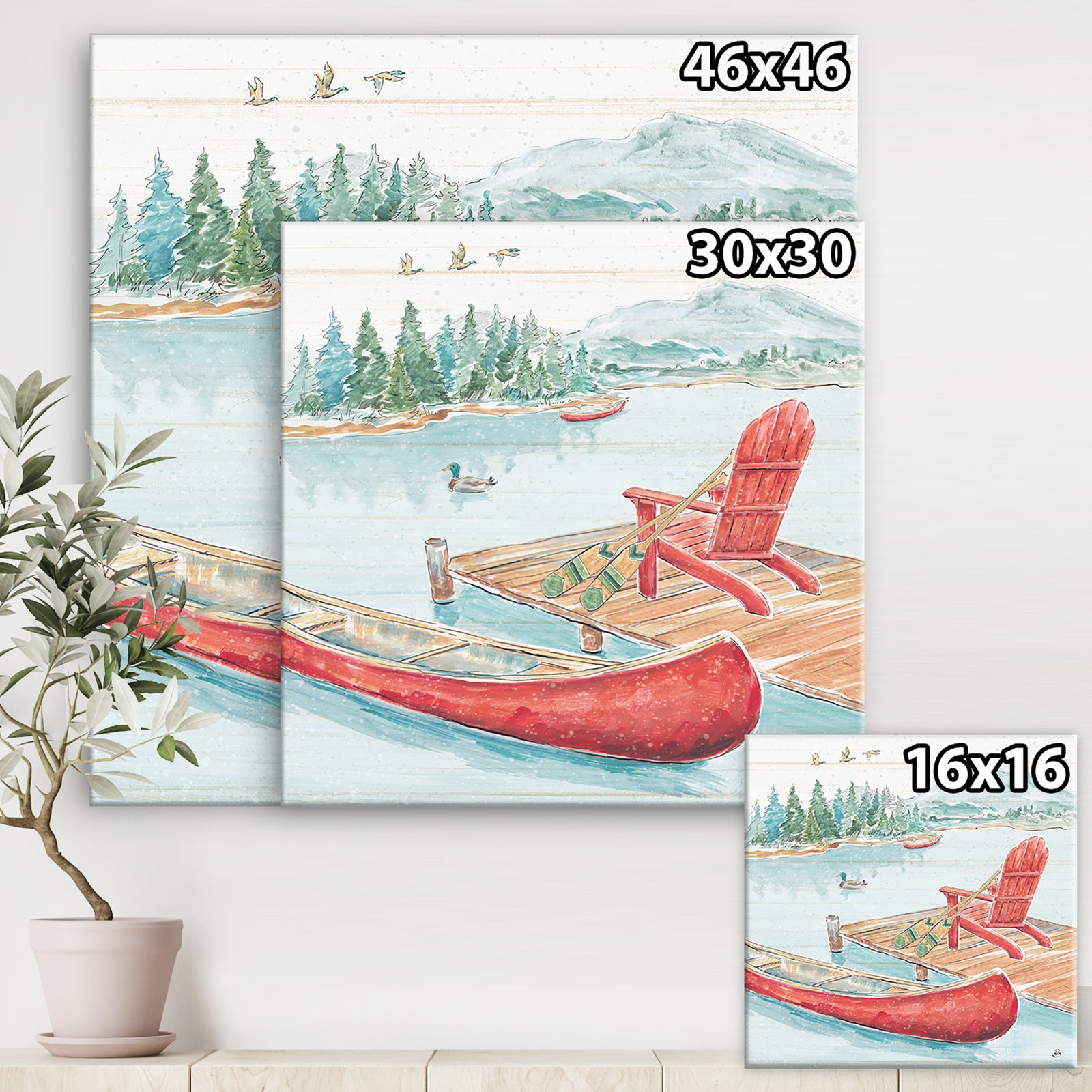 Lake Moments IV - Lake House Gallery-wrapped Canvas