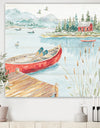 Lake House Canoes I - Lake House Canvas Artwork