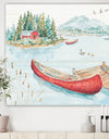 Lake House Canoes II - Lake House Canvas Art