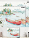 Lake House Canoes II - Lake House Canvas Art