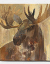 Into the Wild Gold Moose - Farmhouse Gallery-wrapped Canvas