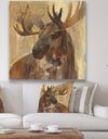 Into the Wild Gold Moose - Farmhouse Gallery-wrapped Canvas