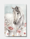 Watercolors Pink Wild Horses II - Premium Canvas Wall Art