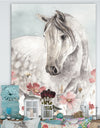 Watercolors Pink Wild Horses II - Premium Canvas Wall Art