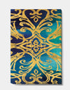 metallic Glam Indigo Form I - Transitional Canvas Artwork