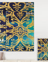 metallic Glam Indigo Form I - Transitional Canvas Artwork