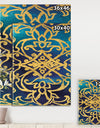 metallic Glam Indigo Form II - Transitional Canvas Art