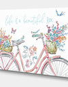 Spring Bike Bouquet - French Country Canvas Artwork