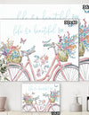 Spring Bike Bouquet - French Country Canvas Artwork