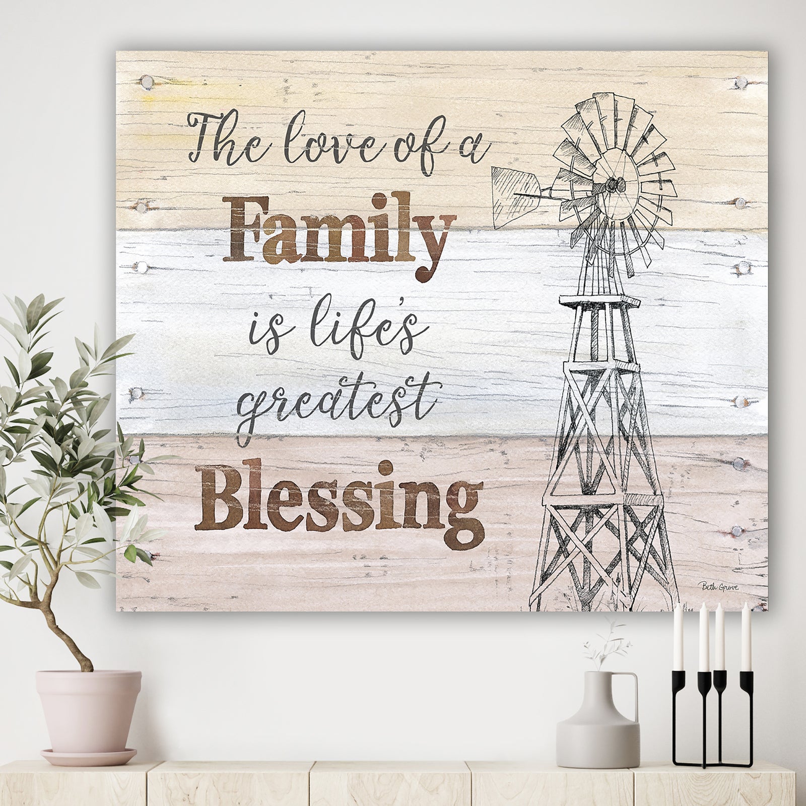 Farmhouse Moment windmills - Farmhouse Canvas Art