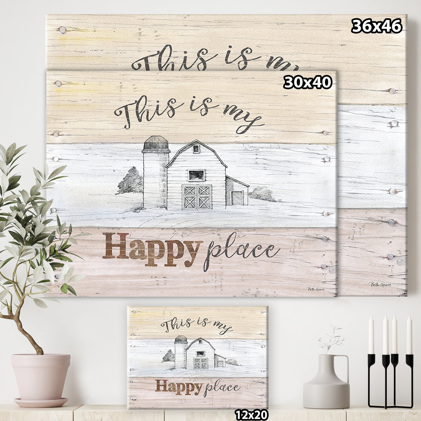 Farmhouse Moment Barns - Farmhouse Gallery-wrapped Canvas