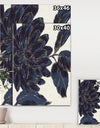 Indigo Gold Metallic Flower - Canvas Art