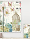 Vintage Floral Birdcage II - Traditional Premium Canvas Wall Art