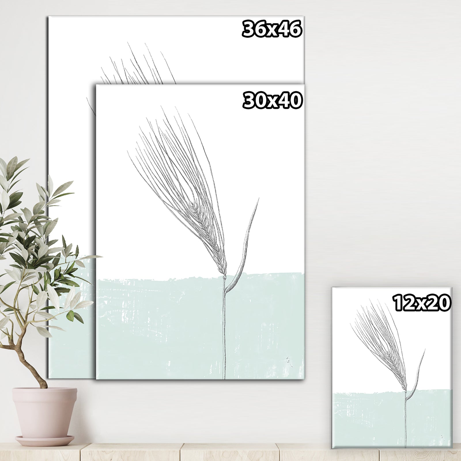 Natural Element Farmhouse I - Cottage Premium Canvas Wall Art