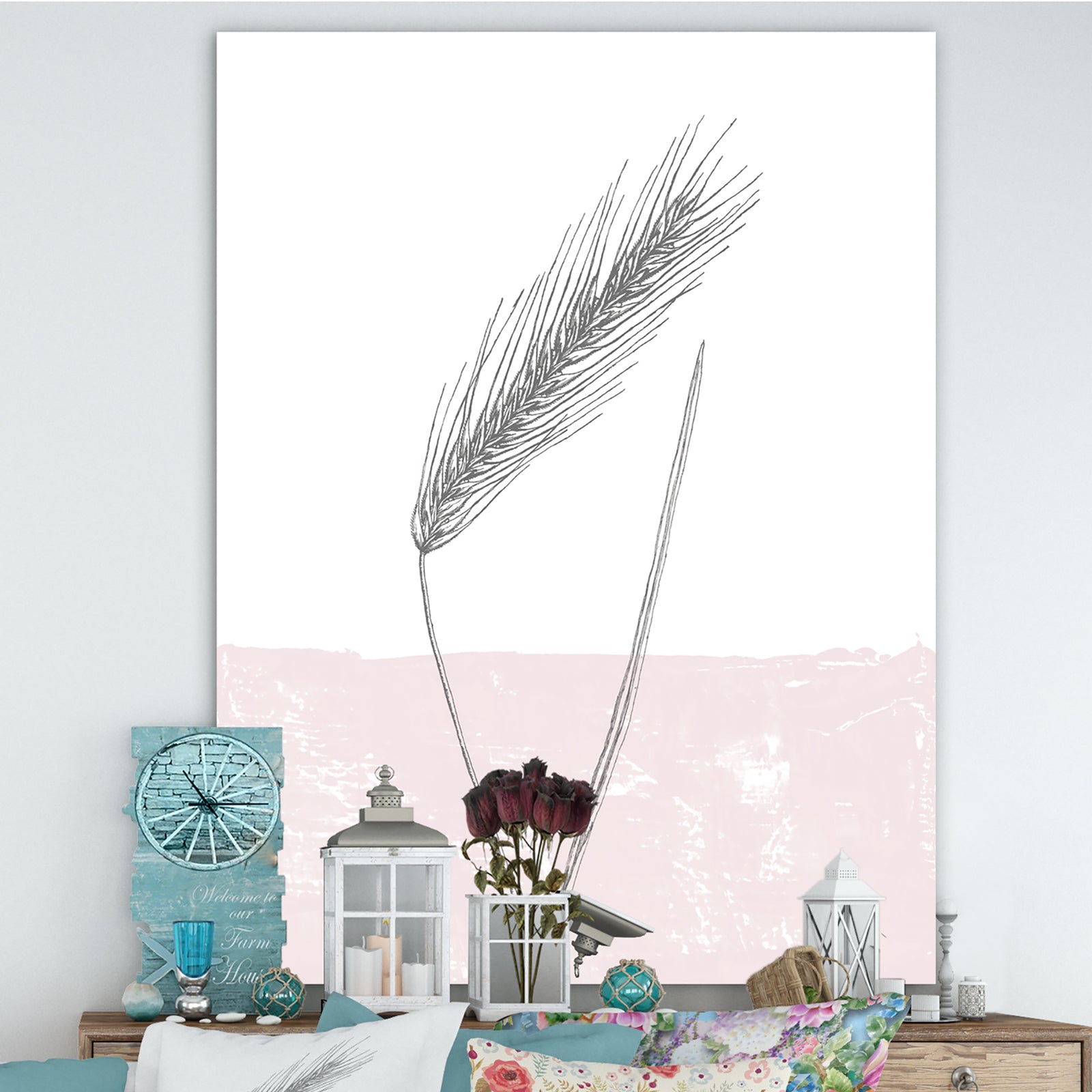Natural Element Farmhouse II - Cottage Gallery-wrapped Canvas