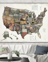 InstaStates Monuments Map - Map Canvas Artwork