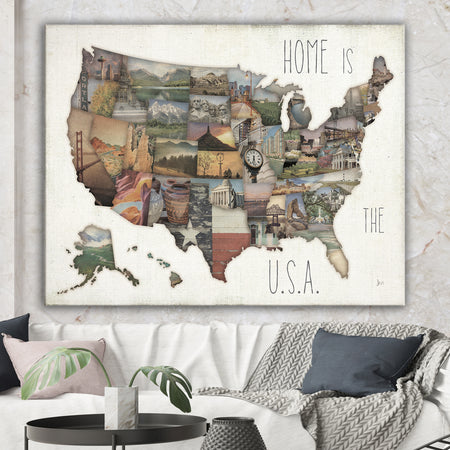 InstaStates Monuments Map - Map Canvas Artwork