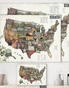 InstaStates Monuments Map - Map Canvas Artwork