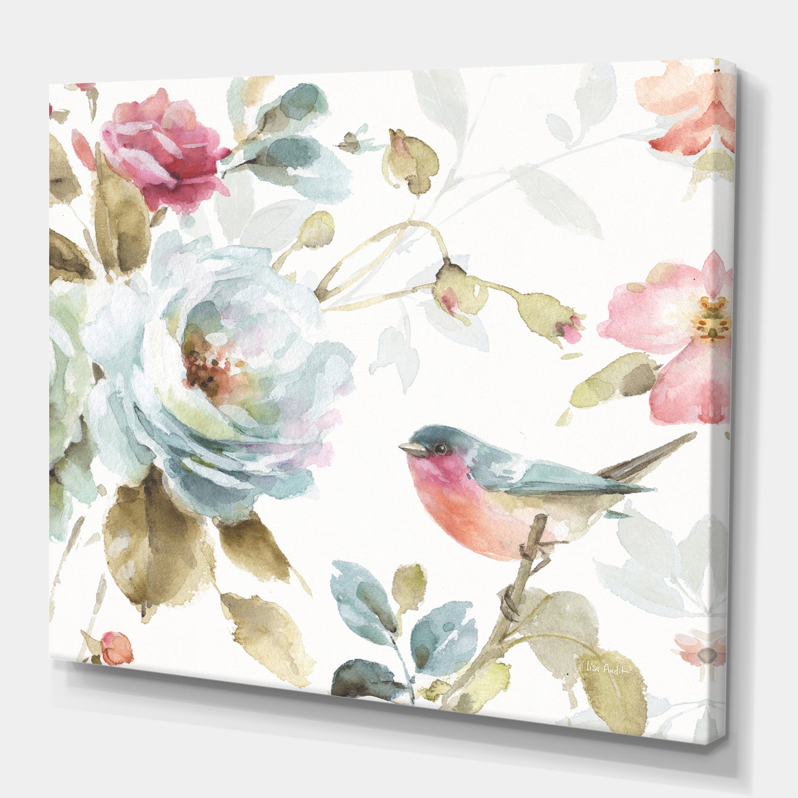 Beautiful Bird Romance I - Traditional Canvas Art
