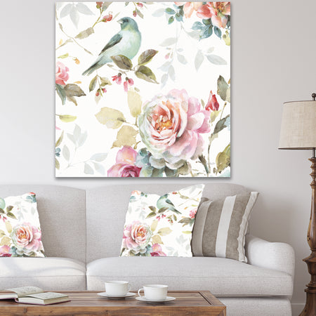 Beautiful Bird Romance II - Traditional Premium Canvas Wall Art