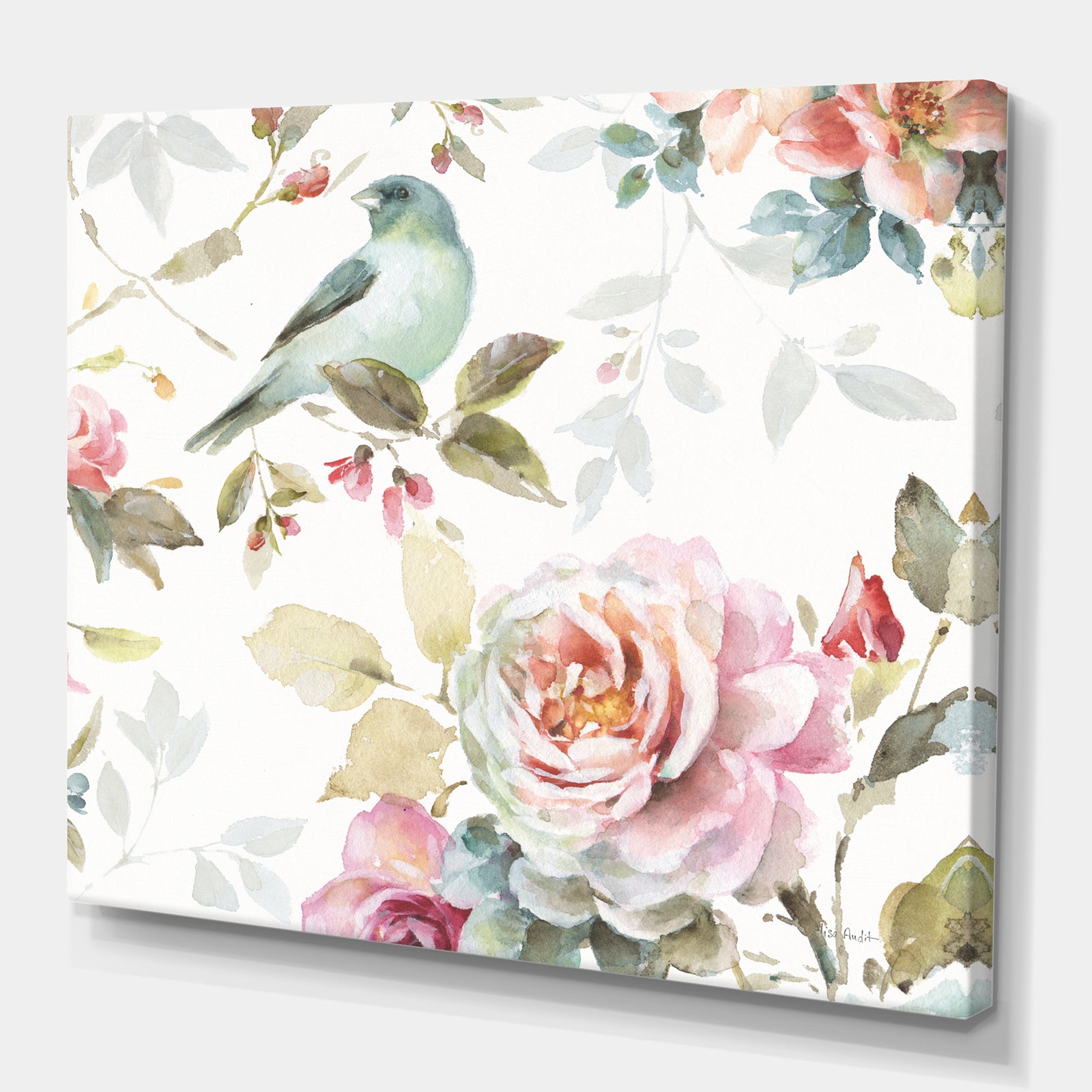 Beautiful Bird Romance II - Traditional Premium Canvas Wall Art
