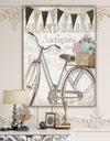 French Bicycle Flea Market II - French Country Gallery-wrapped Canvas