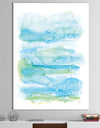 Goache of Abstract Blue and Green - Modern Canvas Art