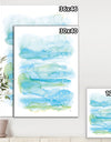 Goache of Abstract Blue and Green - Modern Canvas Art