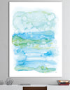 Watercolor of Abstract Blue and Green - Modern Premium Canvas Wall Art