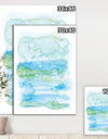 Watercolor of Abstract Blue and Green - Modern Premium Canvas Wall Art