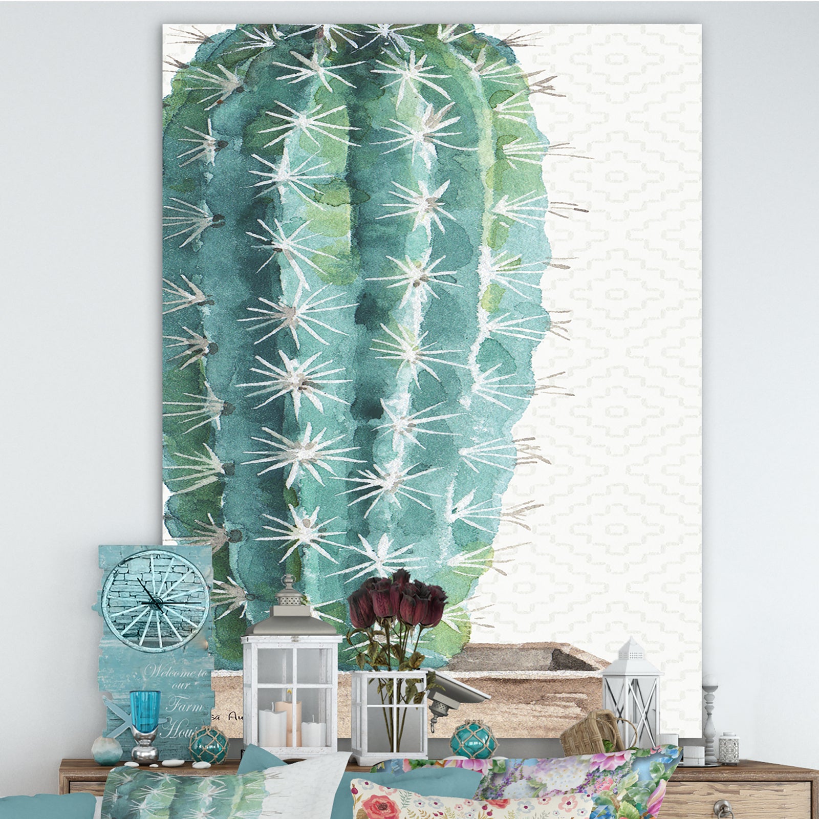 Mixed Green Element I - Cottage Canvas Art