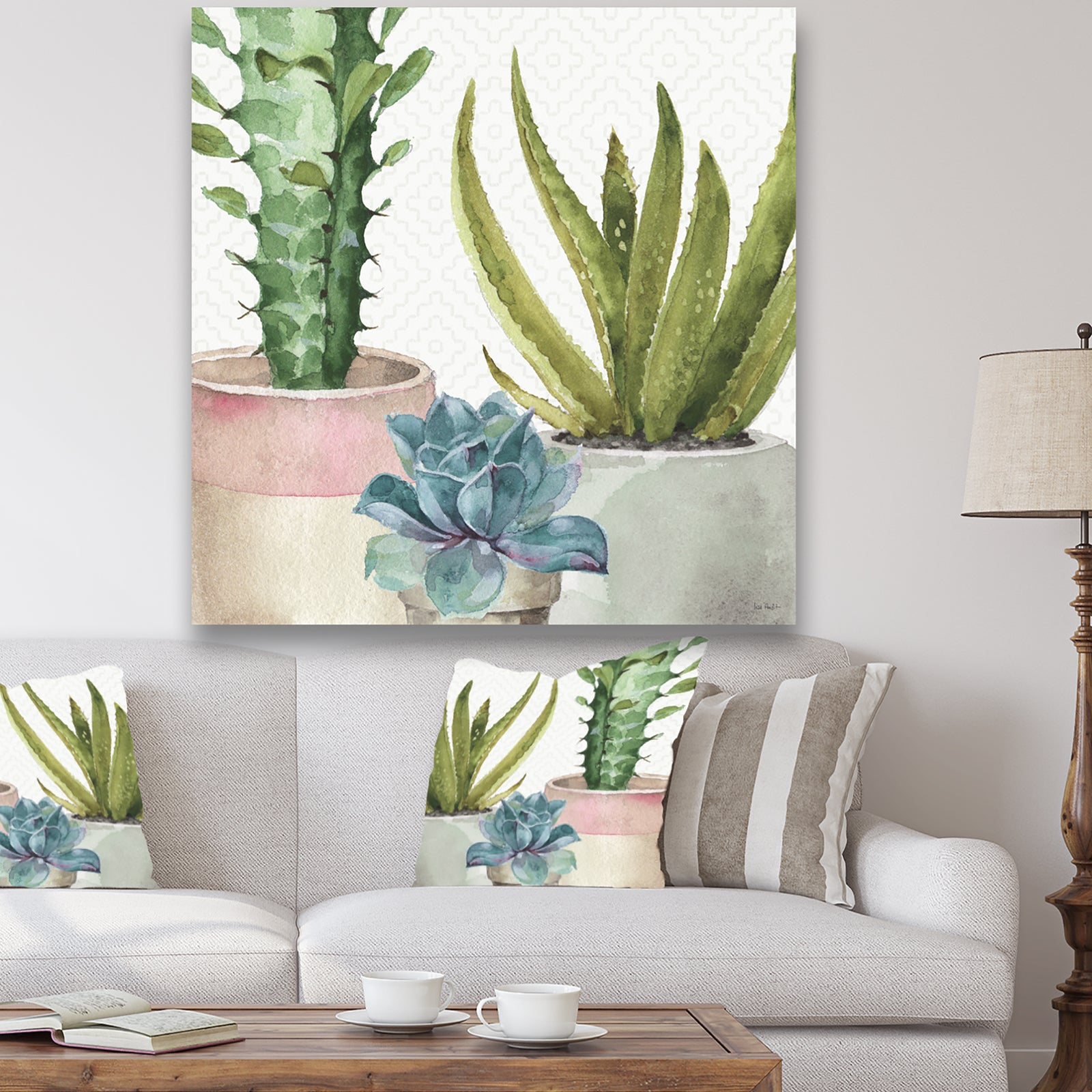 Mixed Green Element III - Cottage Gallery-wrapped Canvas