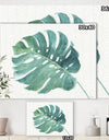 Mixed Botanical Green Leaves IV - Cottage Canvas Artwork