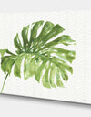 Mixed Botanical Green Leaves V - Cottage Canvas Art