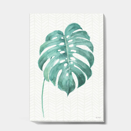 Mixed Botanical Green Leaves VI - Cottage Premium Canvas Wall Art