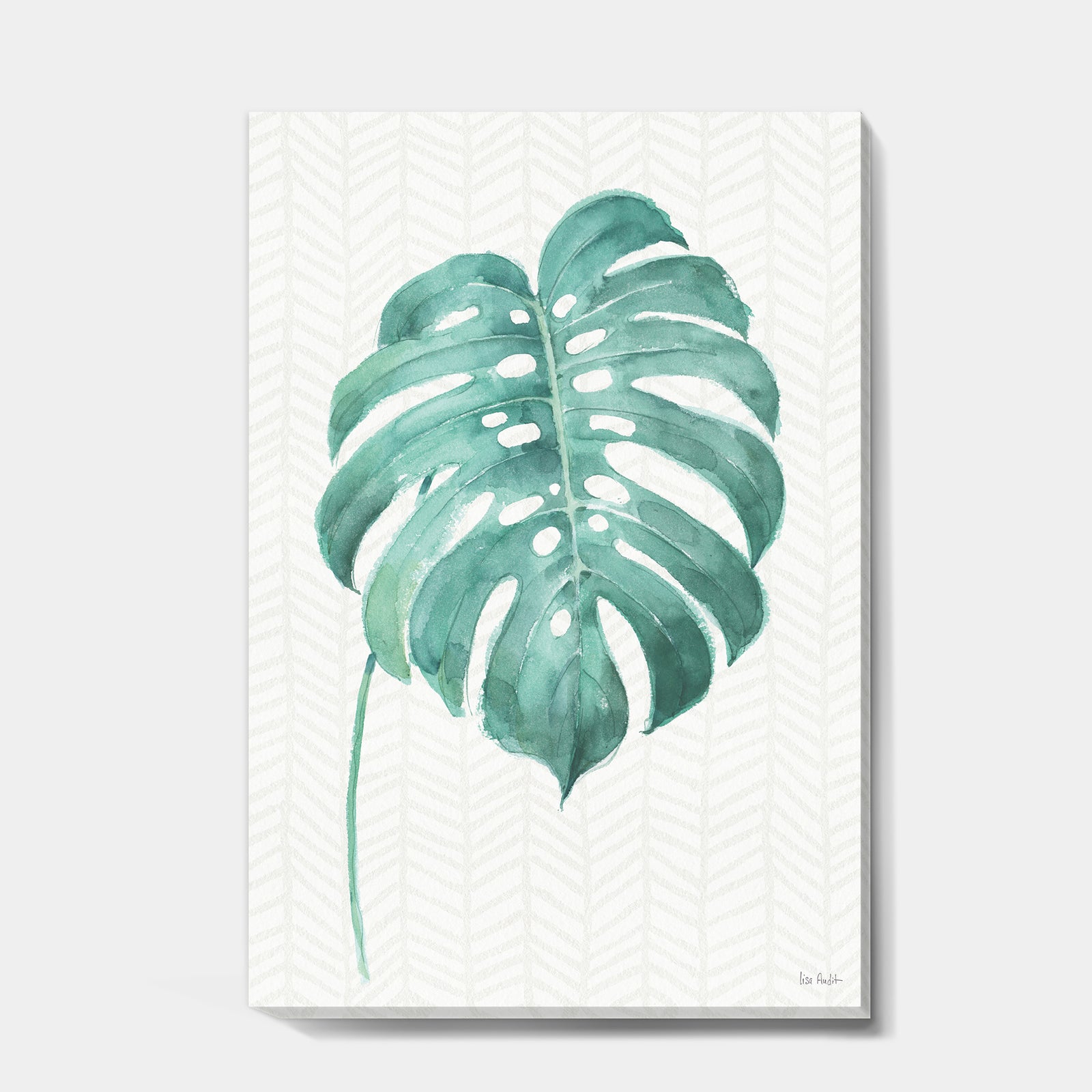 Mixed Botanical Green Leaves VI - Cottage Premium Canvas Wall Art