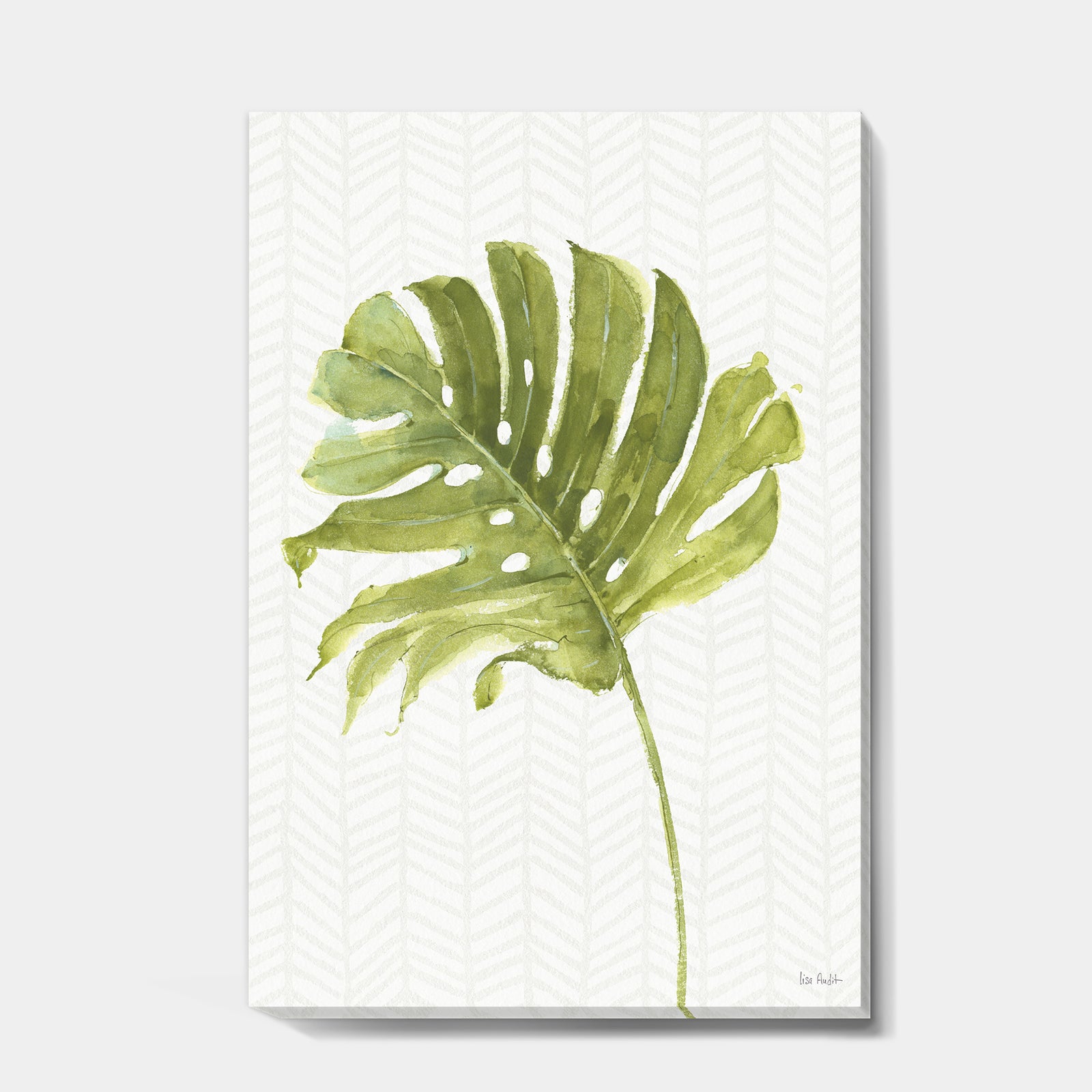 Mixed Botanical Green Leaves VII - Cottage Gallery-wrapped Canvas