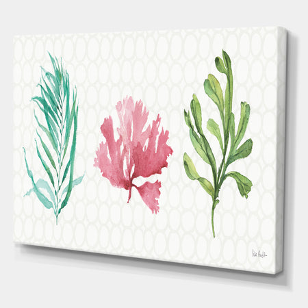 Mixed Botanical Green Leaves II - Farmhouse Gallery-wrapped Canvas