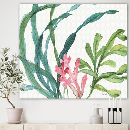 Mixed Botanical Green Leaves IIII - Farmhouse Canvas Art