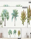 Mixed Botanical Greens palms I - Farmhouse Gallery-wrapped Canvas