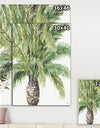 Mixed Botanical Greens palms V - Farmhouse Premium Canvas Wall Art