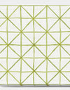 geometric Green Triangle II - Mid-Century Modern Transitional Gallery-wrapped Canvas