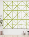 geometric Green Triangle II - Mid-Century Modern Transitional Gallery-wrapped Canvas