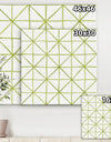 geometric Green Triangle II - Mid-Century Modern Transitional Gallery-wrapped Canvas