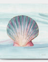 Ocean Shell on Blue - Nautical & Coastal Gallery-wrapped Canvas