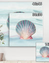 Ocean Shell on Blue - Nautical & Coastal Gallery-wrapped Canvas