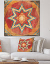 Moroccan Orange Tiles Collage I - Bohemian Chic Premium Canvas Wall Art