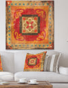 Moroccan Orange Tiles Collage II - Bohemian Chic Gallery-wrapped Canvas