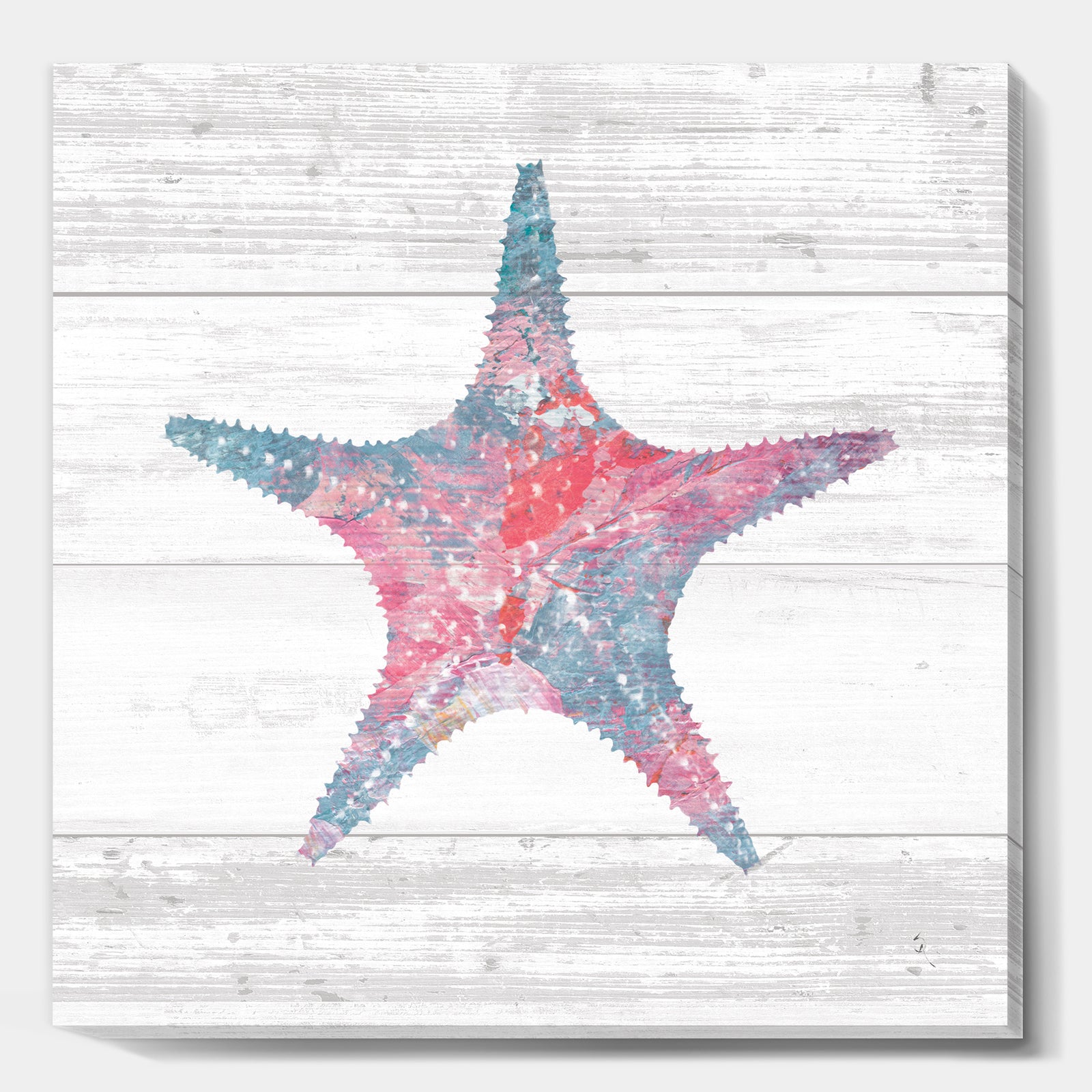 Pink Starfish Ocean Life - Canvas Art