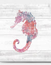 Pink Seahorses Ocean Life - Premium Canvas Wall Art